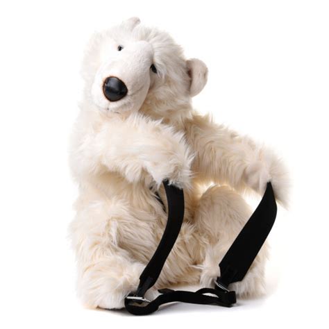 dolce gabbana polar bear|DOLCE & GABBANA Faux Fur Calfskin Polar Bear Backpack.